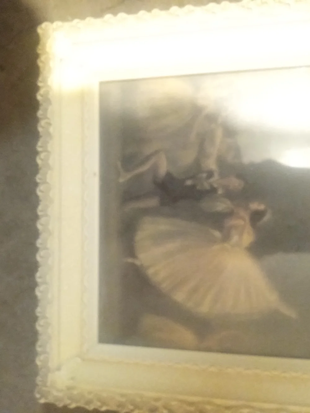 Classic White Framed Ballet Print Wall Art